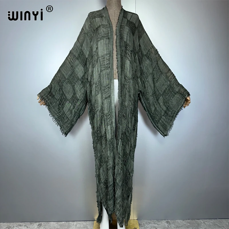 

WINYI summer kimono retro cardigan Elegant Bikini Cover-up cardigan swimsuit beach outfits for women dress fashion kaftan