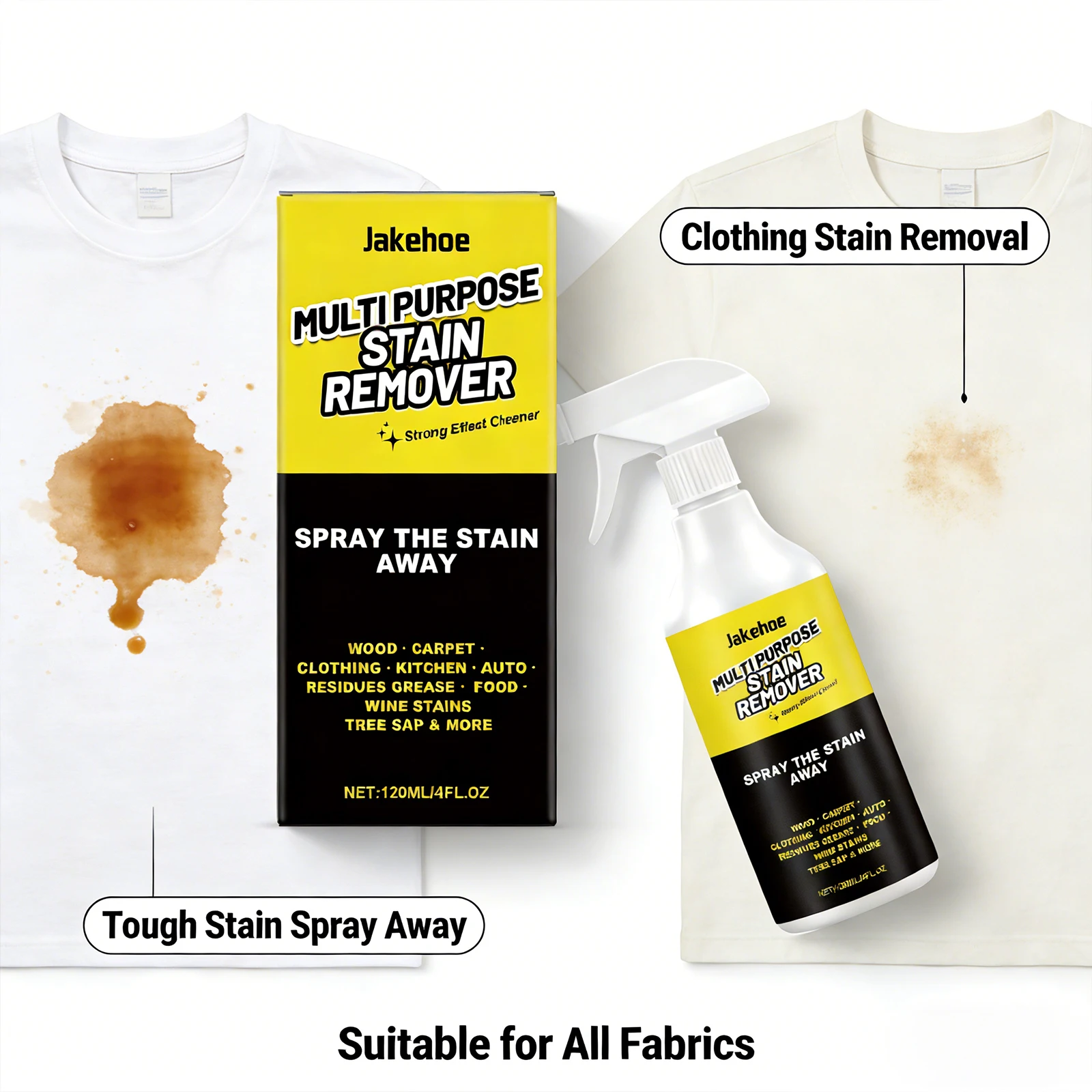Multi Purpose Detergent Efficiently Handling Different Stains Remove Fungal Spots Eliminate Odors Household Daily Cleaning Spray