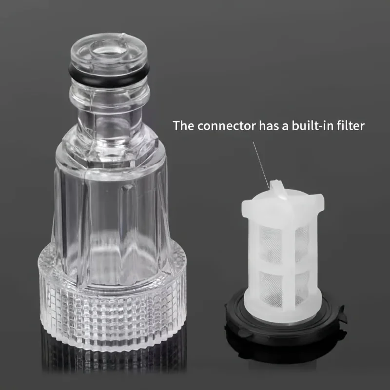 3/4 Inch Pressure Washer Inlet Filter Transparent Plastic Garden Hose Adapter Replacement Tool