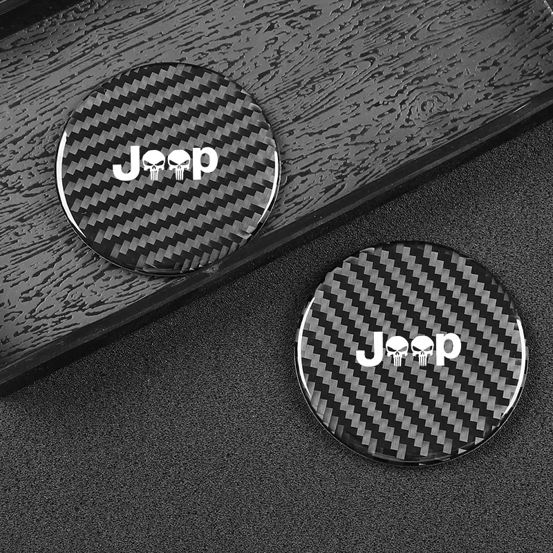 2 pçs porta-copos de água do carro copo esteira garrafa titular antiderrapante interior à prova dwaterproof água para jeep renegade cherokee wrangler jl tapete antiderrapante