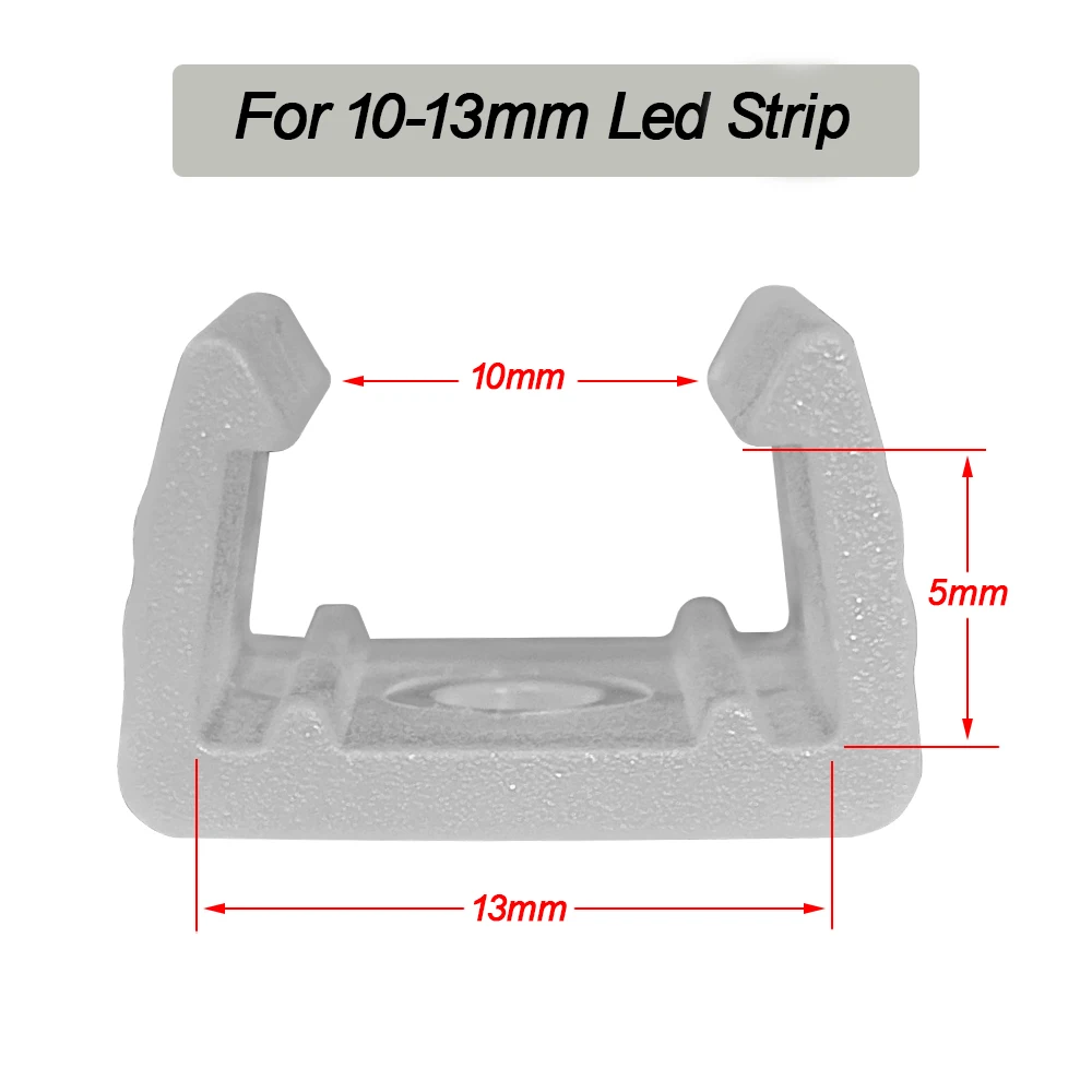 LED-Streifen-Lichtverschluss-Clips, LED-Streifen-Clip, Kunststoff-Zubehör, 6 mm, 8 mm, 10 mm, 12 mm, flexibler Montagefixierer zur Befestigung von LEDs