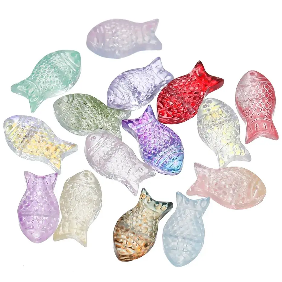 10 teile/los allmählich kleine Goldfisch Glasperlen Kristall tschechischen Spacer Perlen für DIY Schmuck Herstellung Halskette handgemachte Accessoires