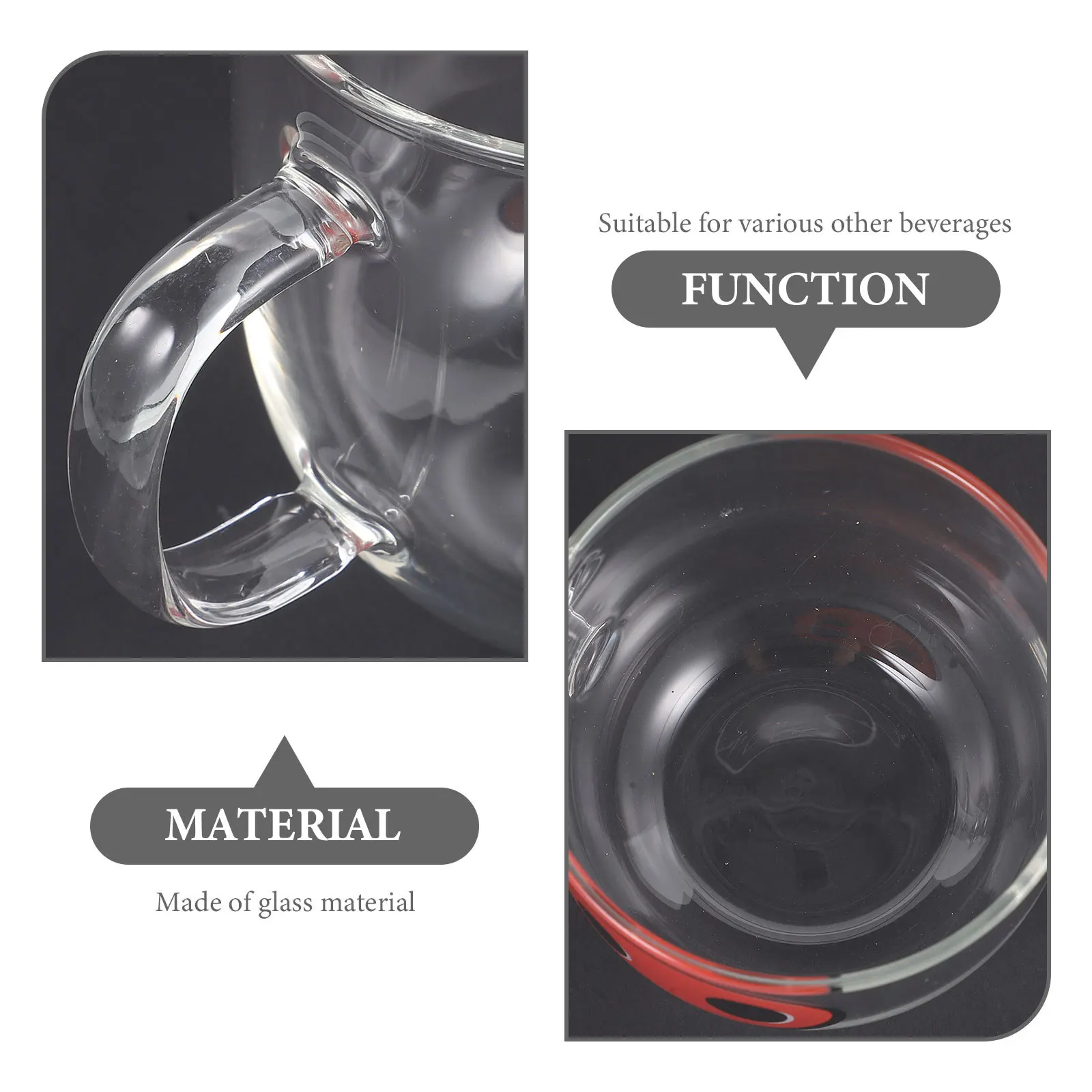 

Cute Pig Nose Glass Mug Transparent Beverage Cup Unique Design Home Drinking Mug Party Prop Drinking Glasses Bar Supply