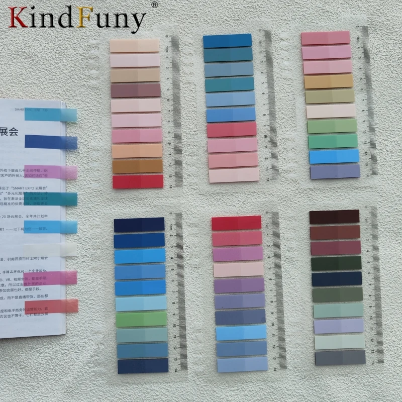 

6Packs 1200 Sheets Transparent Sticky Notes Self-Adhesive Reading Annotation for Books Notepad Bookmarks Memo Pad Index Tabs