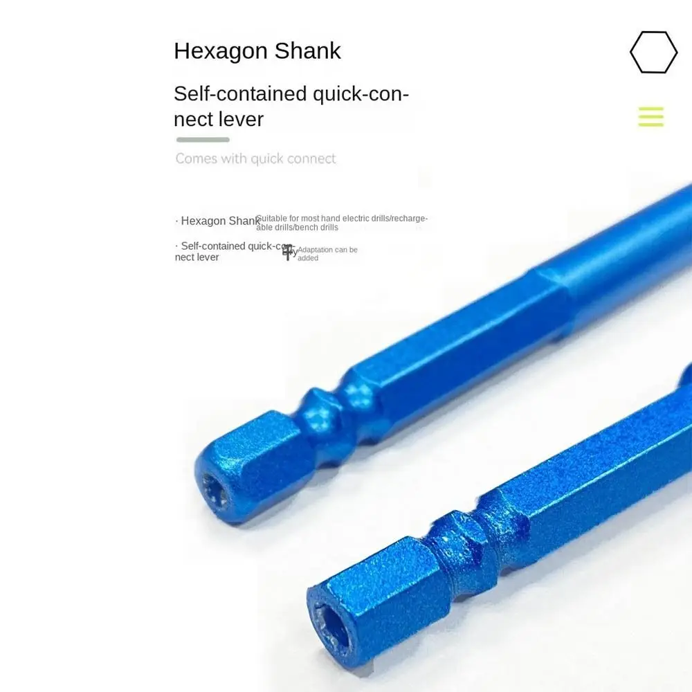 

7pcs /set 6-12mm Brazed Dry Drilling Bit Hex Shank Diamond Coated Tile Drill Bit No Slipping Three Triangular Dril Hole Opener