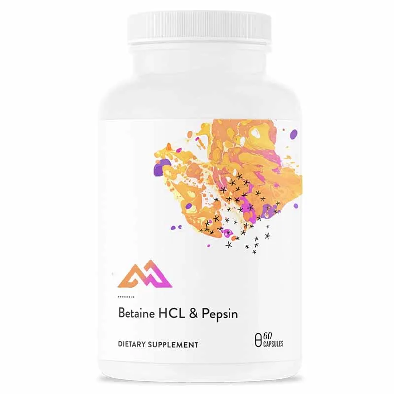 Betaine HCL digestive enzyme for protein breakdown and absorption -60 vegetarian capsules