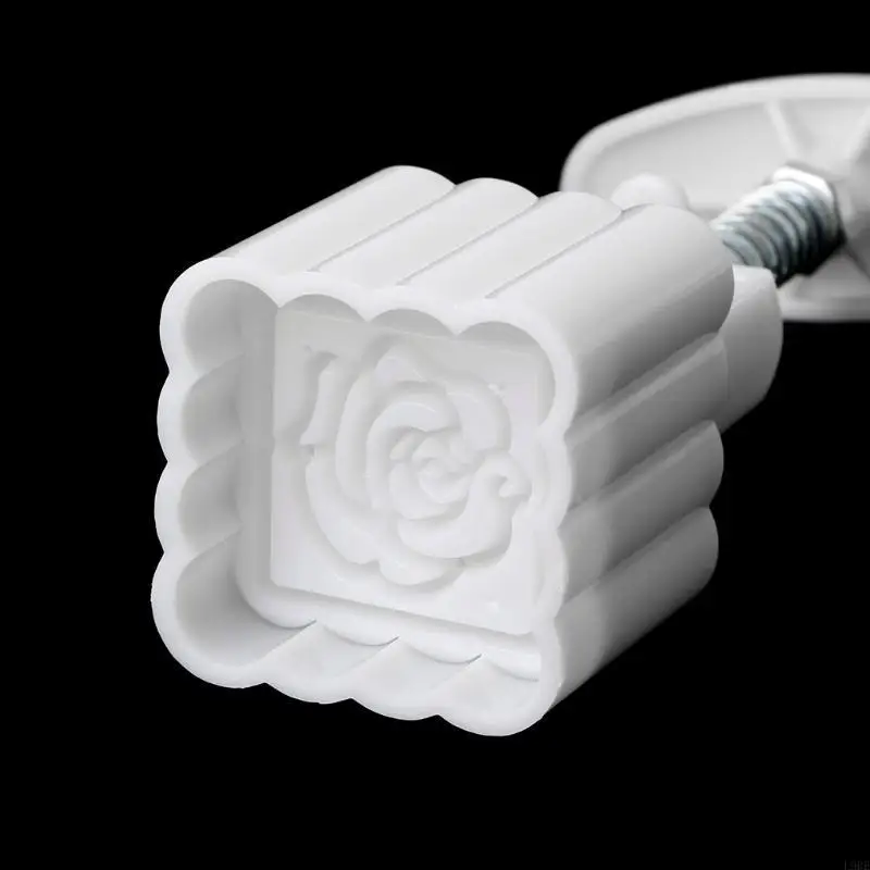 L9BE 5Pcs Stamps 50g Square Flower Moon Cake Mold Mould Pastry Mooncake Hand DIY Tool