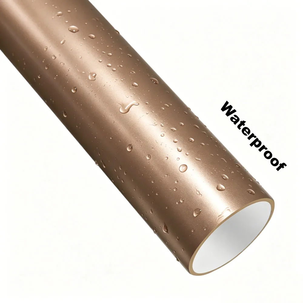 Matte Metallic Rose Gold Car Vinyl Wrap Film Air‑Channel Bubble Free Sticker PVC Self‑Adhesive Decal Wrapping Film Auto Exterior