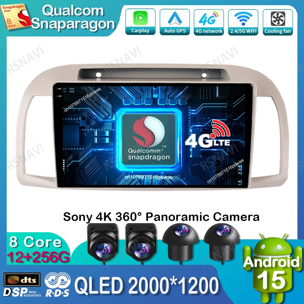 

Android 15 Car Radio For Nissan March Micra K12 2002-2010 Autoradio QLED Multimedia Qualcomm Viedo Player Wireless Carplay Auto