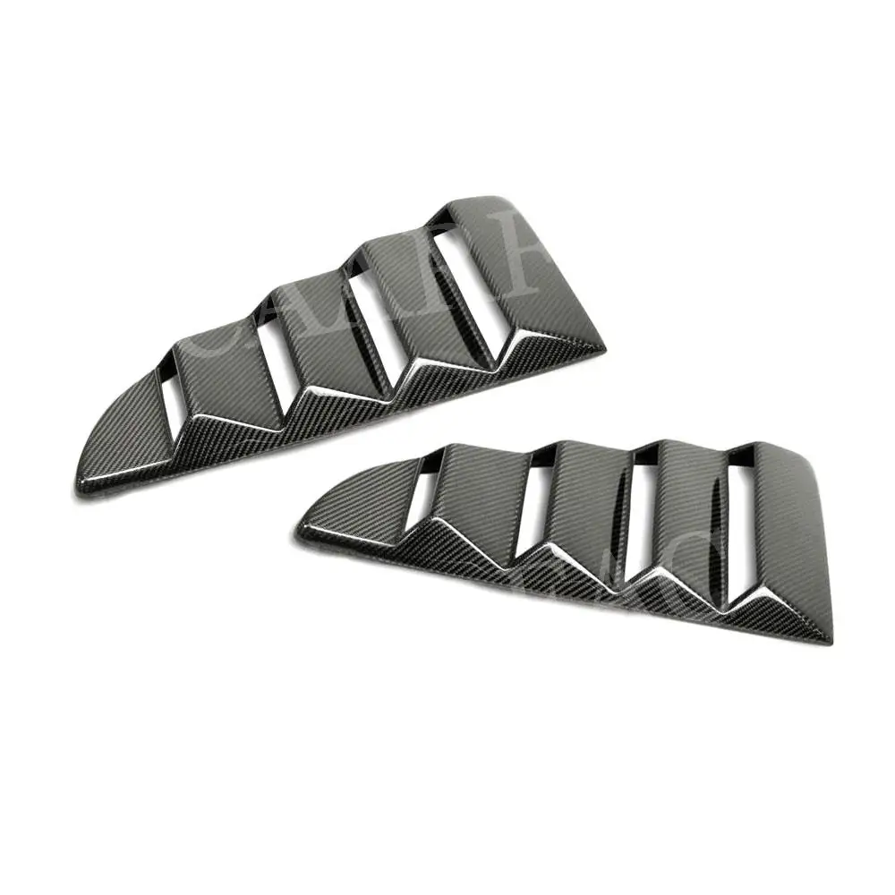 Carbon fiber Car Side Window Air intake trims Vent Decoration for Ford Mustang 2015 2016 2017 2018 Auto Accssorise 2 PCS/Set