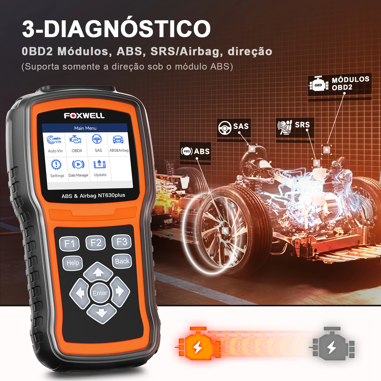 Foxwell NT630 Plus OBD2 Car Automotive Scanner Engine Code Reader EPB ABS Airbag SRS EPB OIL Reset OBDII Auto Diagnostic Tool