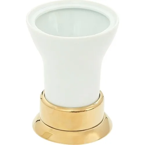 Paris Gold Set Top Brass-Porcelain Tooth Brush Holder 7150