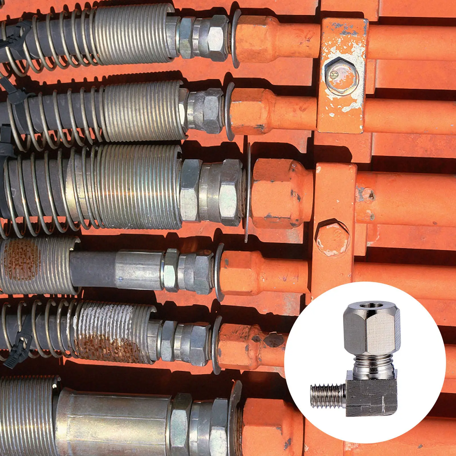 4Pcs Copper Quick Connector 90 Degree Street Elbow Pneumatic Connector Heavy Duty Air Tank Compressor Supply Nickel-Plated