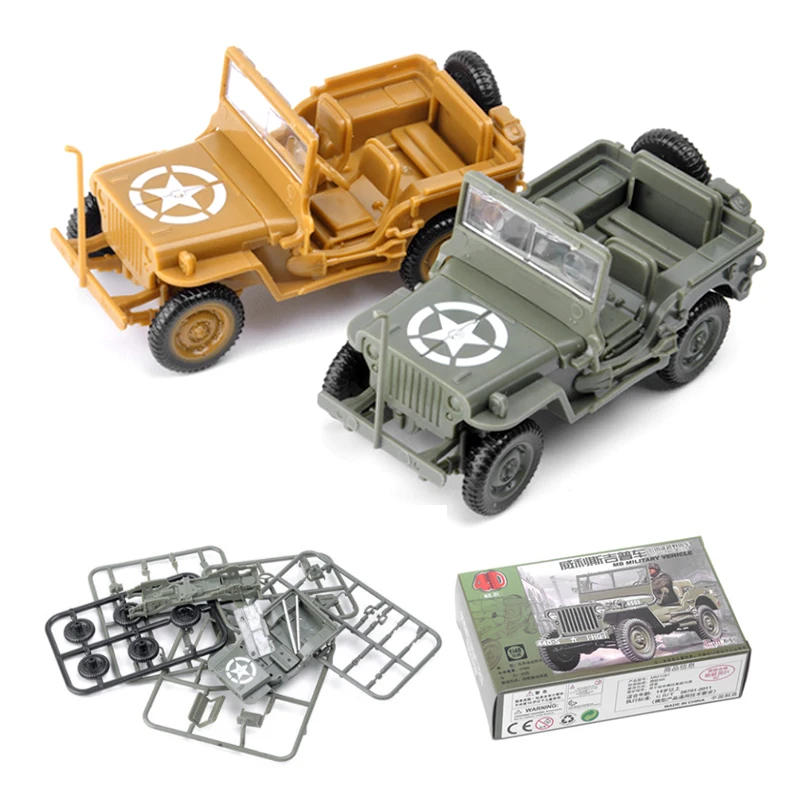 

Новая модель Willis Jeep 1:48, 4D, обучающая игрушка, подарок для мероприятий, сборная модель, без клея, игрушка-колесница для мальчиков A33