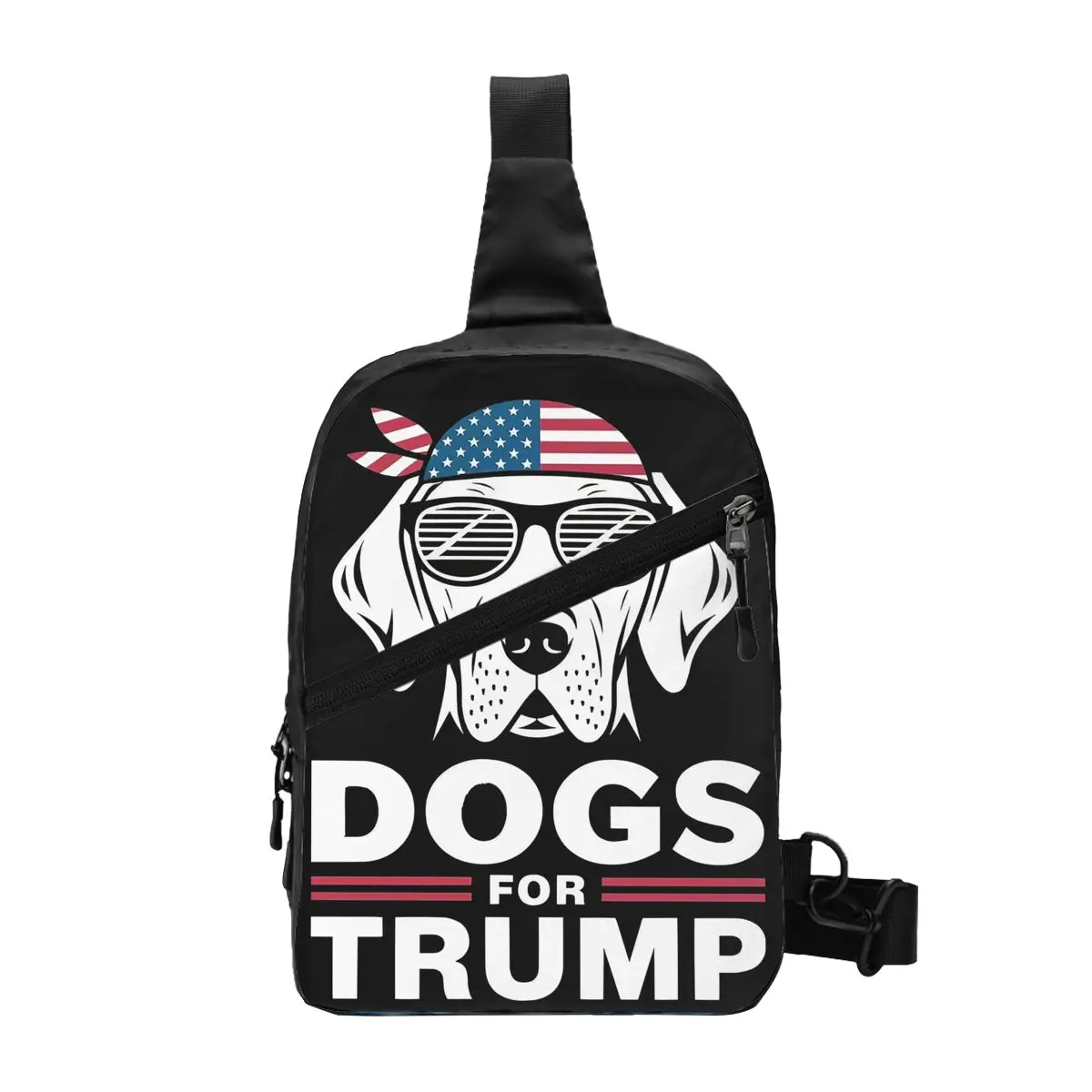 Perros para Trump bolso de pecho hombres Sling Crossbody mochila pecho bolsa viajar senderismo mochila bolso de hombro