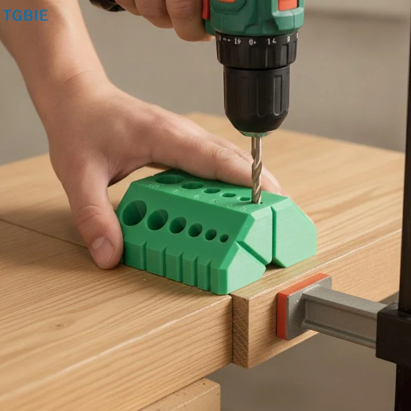 [TL]Adjustable Angle Drill Guide Jig 45° 90° With Measuring Scale Portable Drilling Locator for Woodworking Hobbyist Use