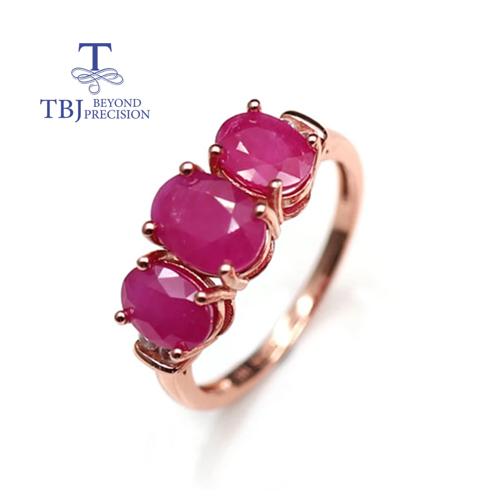 2026, Natural ruby jewelry 925 sterling silver ring simple luxury design the perfect anniversary gift for your loved one