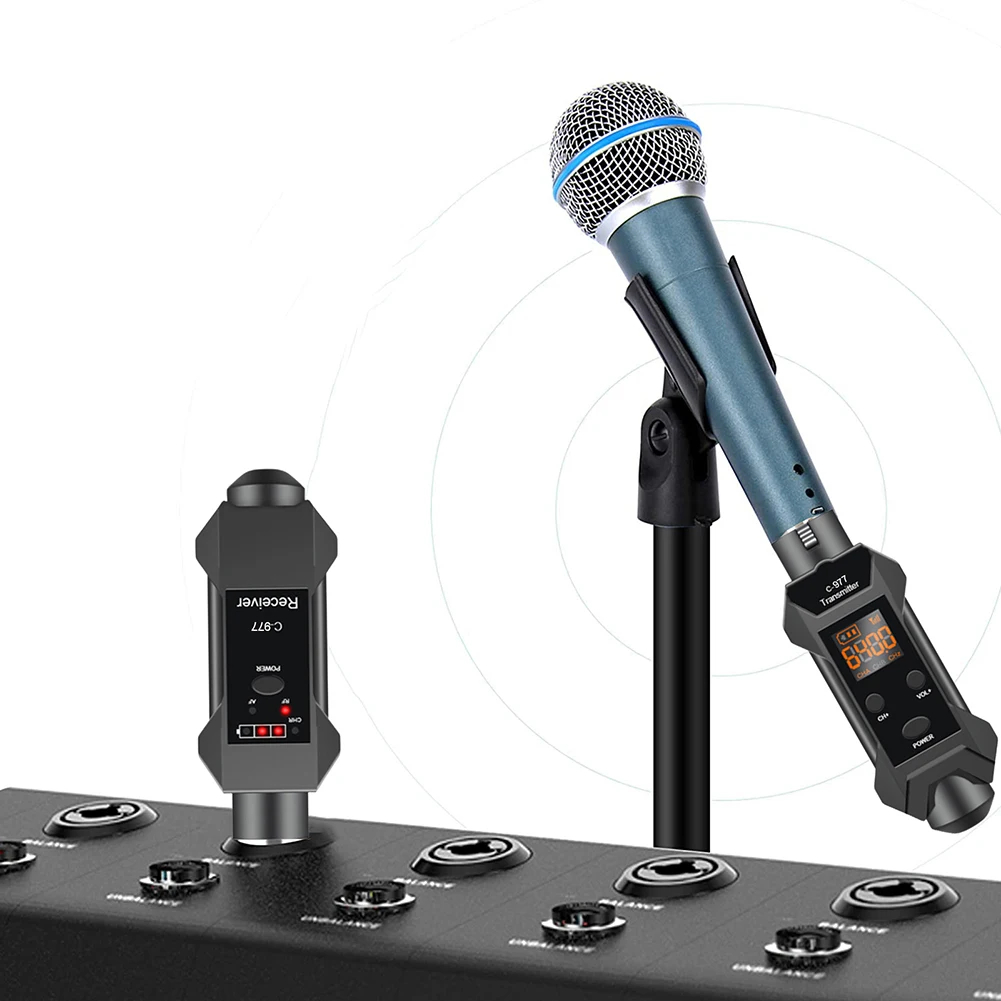 

Wireless Microphone System Rechargeable Transmitter Receiver For Dynamic Microphones Wireless Guitar Audio Transmission System