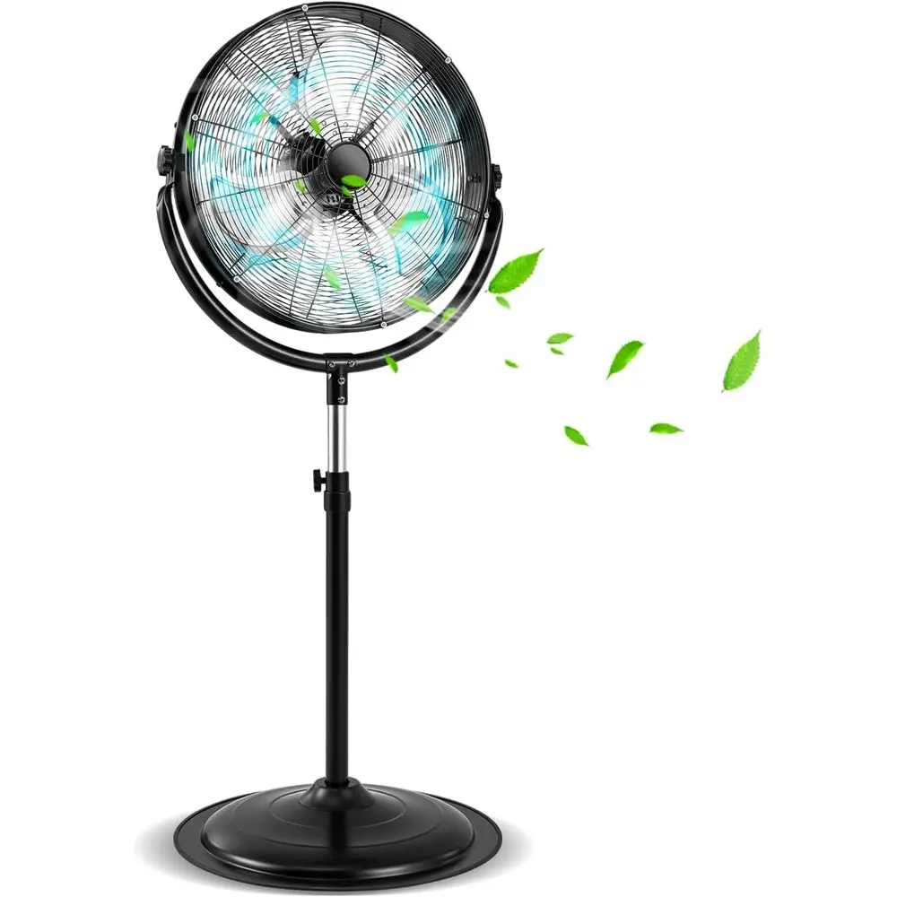

Industrial-Grade Adjustable Height Pedestal Fan with 3-Speed Settings for Garages, Workshops, and More