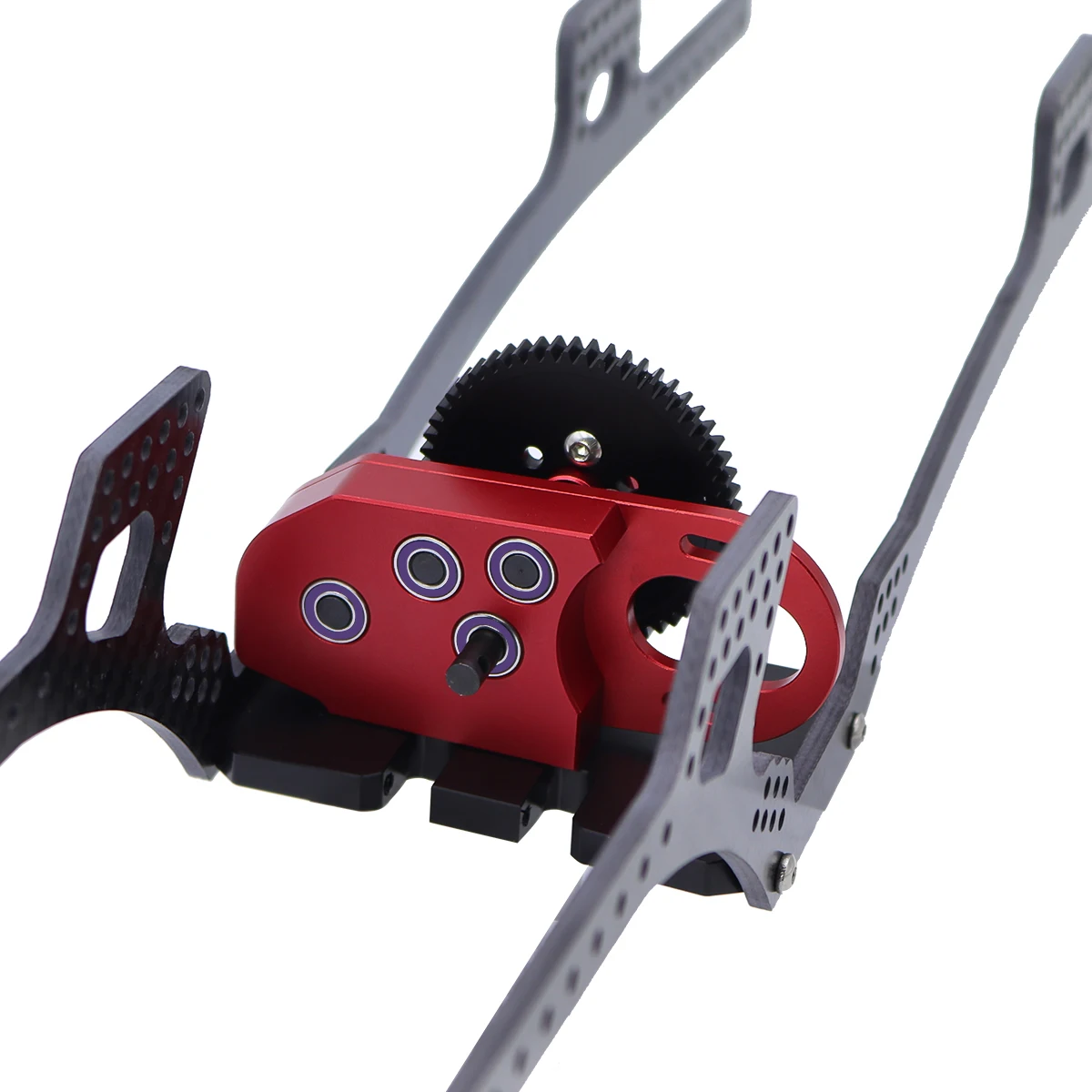 CNC 2단 기어박스 중간 변속기 박스 오버드라이브 기어 포함 LCG 1/10 RC 크롤러 Axial SCX10 III II 90046 Capra TRX4 업그레이드용