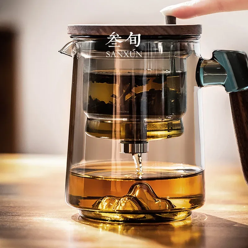 DSA glass elegant cup teapot tea separation lazy artifact household light luxury high-end kung fu tea set