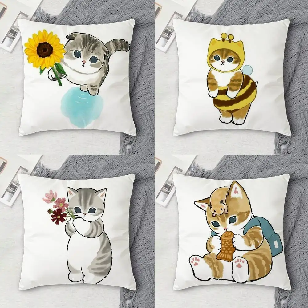 

Hot Sale M-Mofusand Double-sided Printed Square Decorative Cushion Cover for Sofa Living Room Home Decor