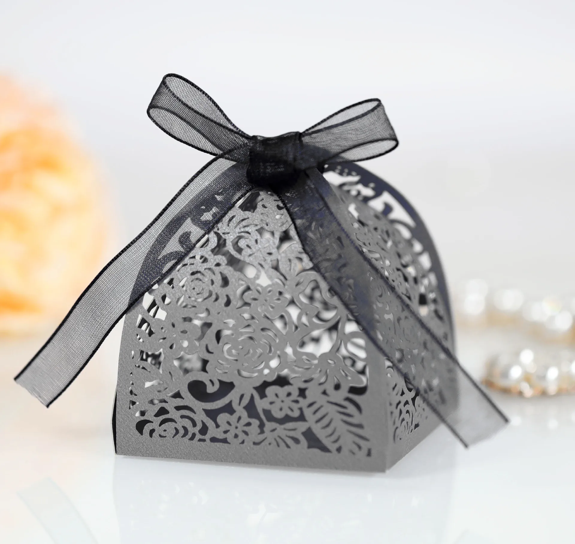 25/50/100 Stück Laser Hollow Cut Hochzeit Süßigkeiten Boxen mit Dankeschön Tag Valentinstag Geschenk Schokolade Verpackung Box Party Gefälligkeiten – Detail 32