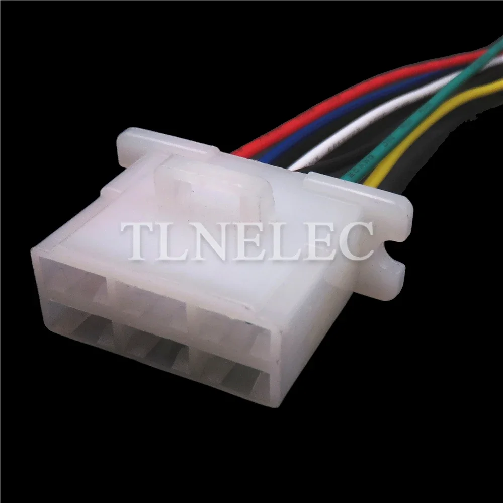 Enchufe blanco de gran potencia para automóvil de 6 pines con cables, conectores de Cable de cableado macho hembra para coche 6110-4563 6120-2063