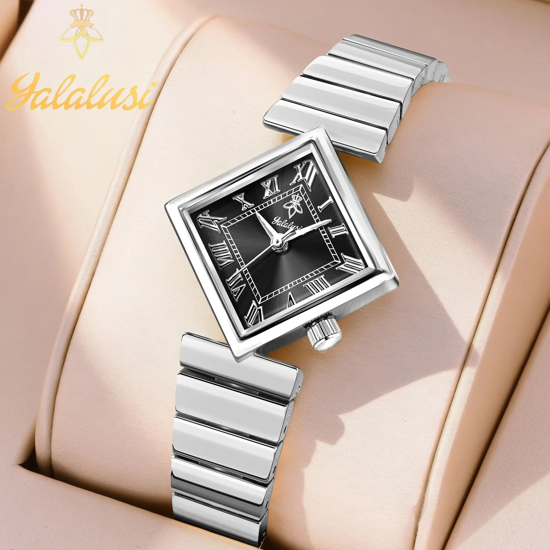 ساعة YaLaLuSi كوارتز عصرية للسيدات للاستخدام اليومي، صندوق ساعة رومانسية فاخرة هدية للنساء