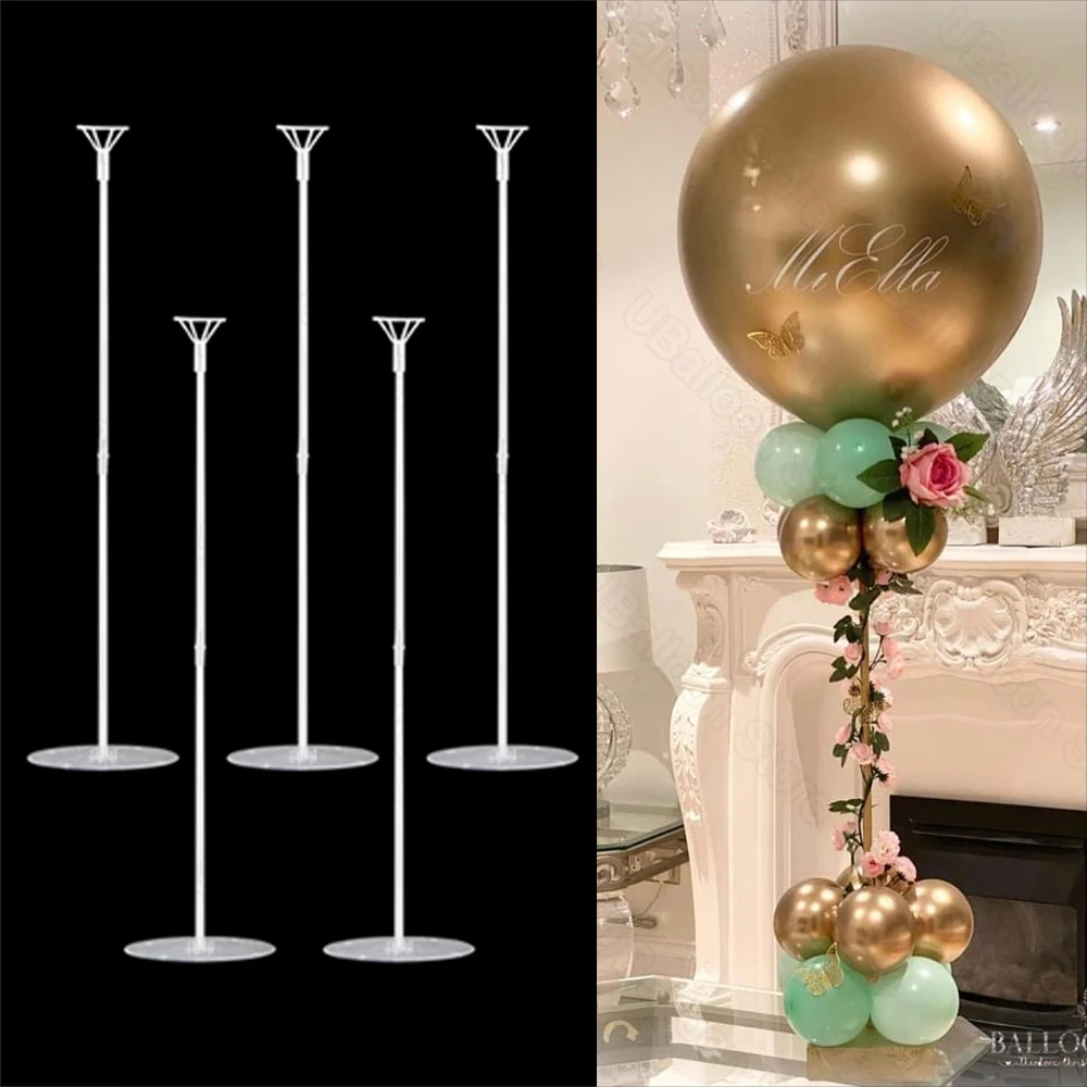 2/5/10 Uds. Palos de soporte para globos de cumpleaños, tubos de PVC de 70cm, palos de soporte para globos para boda, cumpleaños, suministro de decoración para fiesta en casa