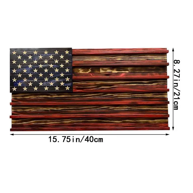 7 Rows Coin Display Wooden American Flag Coin Holder Stands Mini Coin Display for Displaying Coins Medals Home Craft Ornament