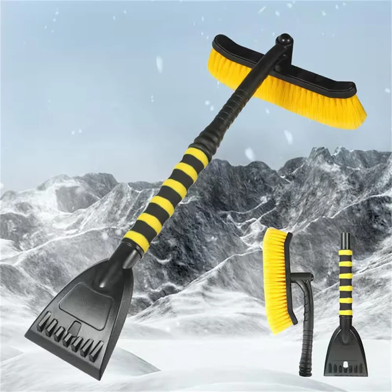 Car Snow Brush Extendable Cleaning Removal Shovel Scraper Winter Auto Brushes Windshield Deicer Remover Tools Wash Defroster