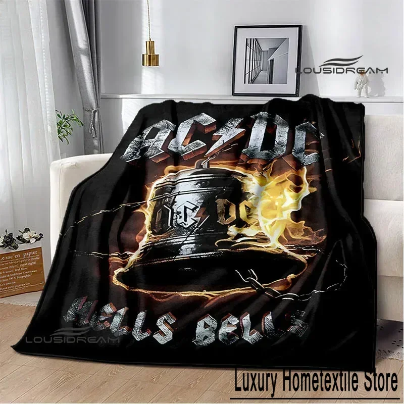 Rock band AC/DC retro printed blankets Flange warm blanket picnic blankets cubre cama throw blanket bed linings Birthday Gift