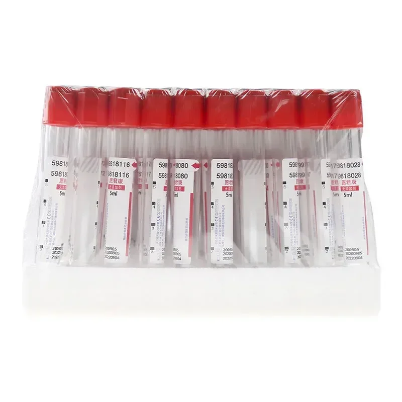 

100pcs/lot vacuum Blood Collection Tube Medical Lab Consumables 10ml Plain Tube Sterile Blood Test Tubes No Additives PRF Tube