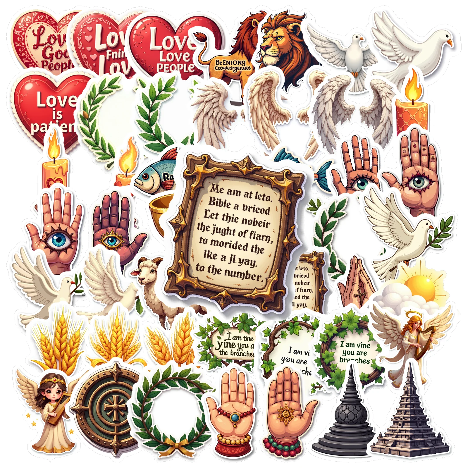 

Inspirational Inspirational Quote Stickers Vintage Sticker Set Frame Decorative Stationery Set for Decor