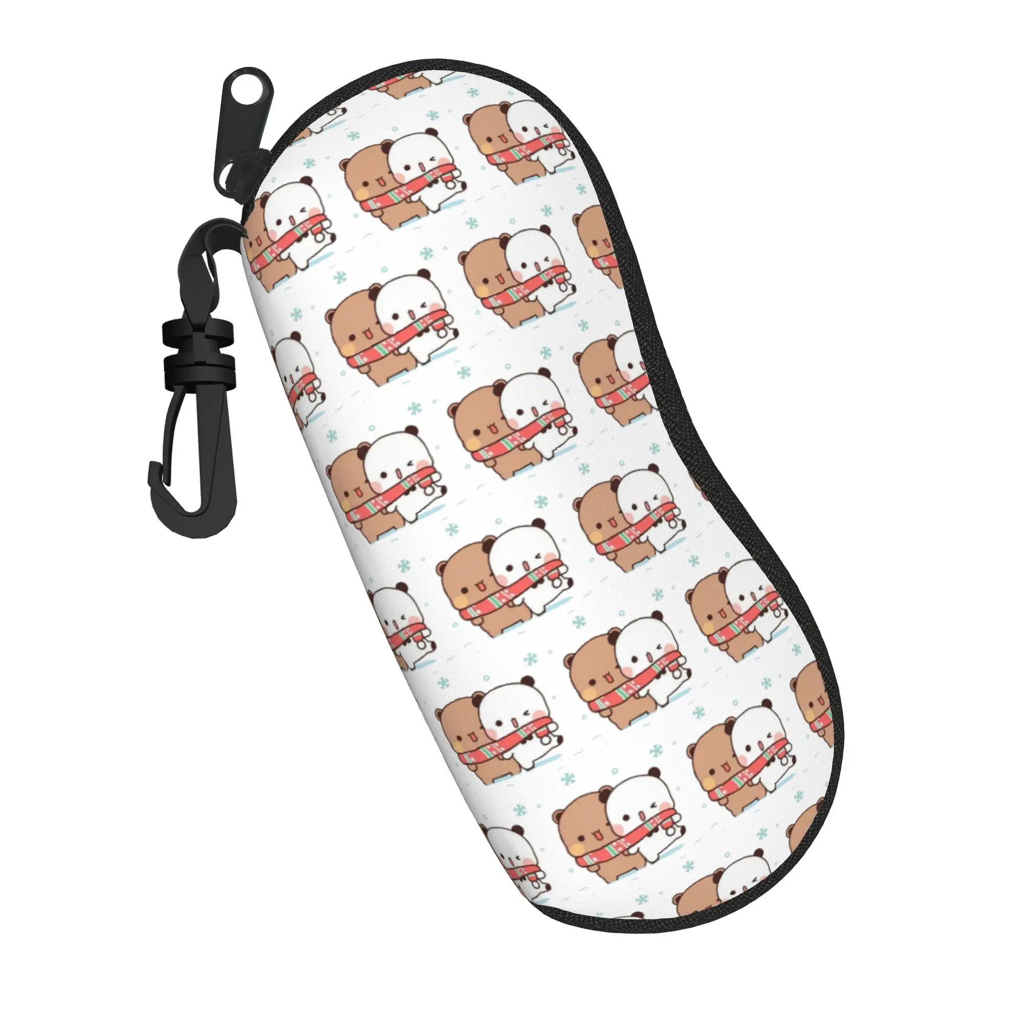 Panda Bear Couple Anime Cartoon Brillenetui Unisex Schutzbox Bubu und Dudu Brillenbox Brillenbehälter