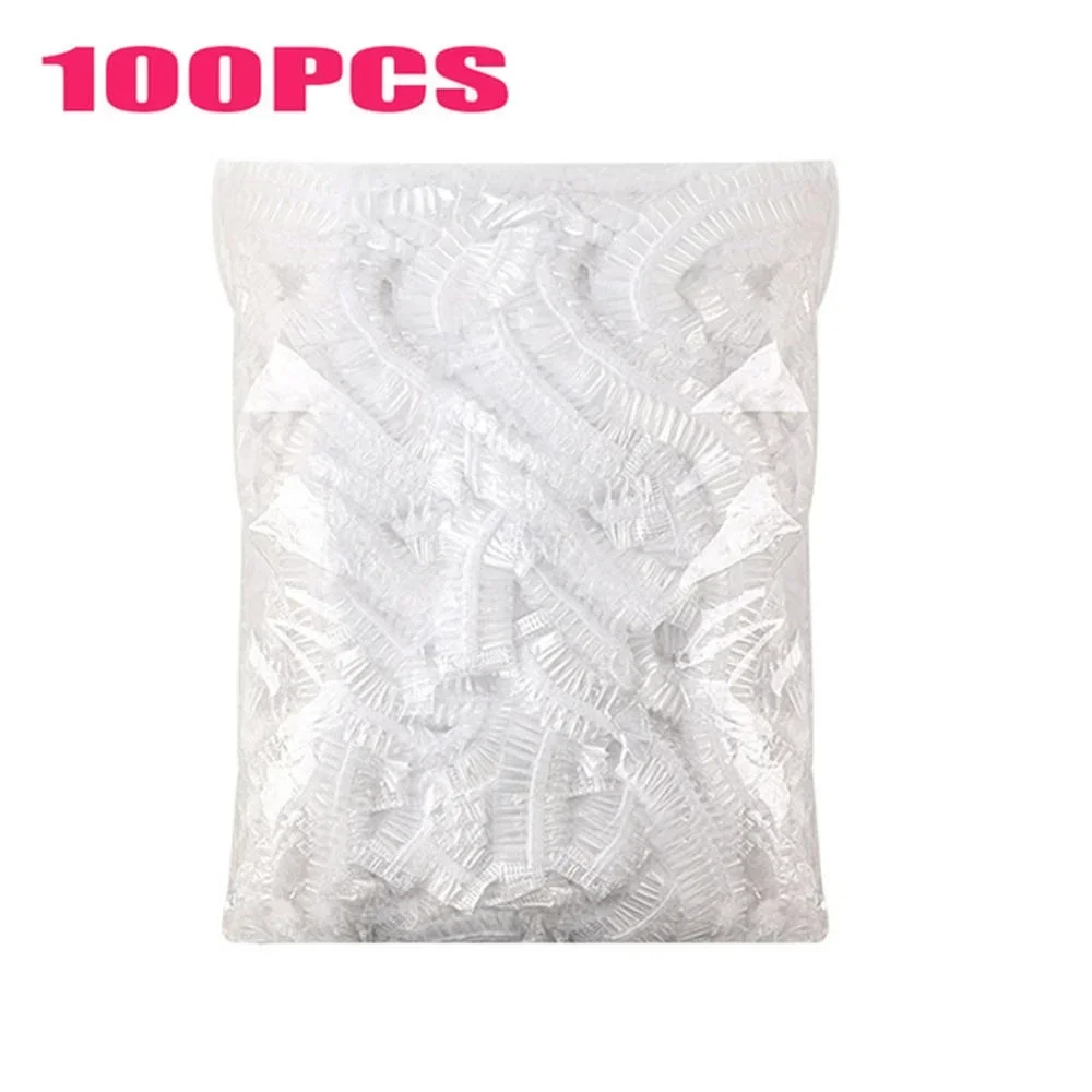 100 Pcs / Bag Hotel and guesthouse disposable shower cap batch white transparent waterproof and dustproof hair cap