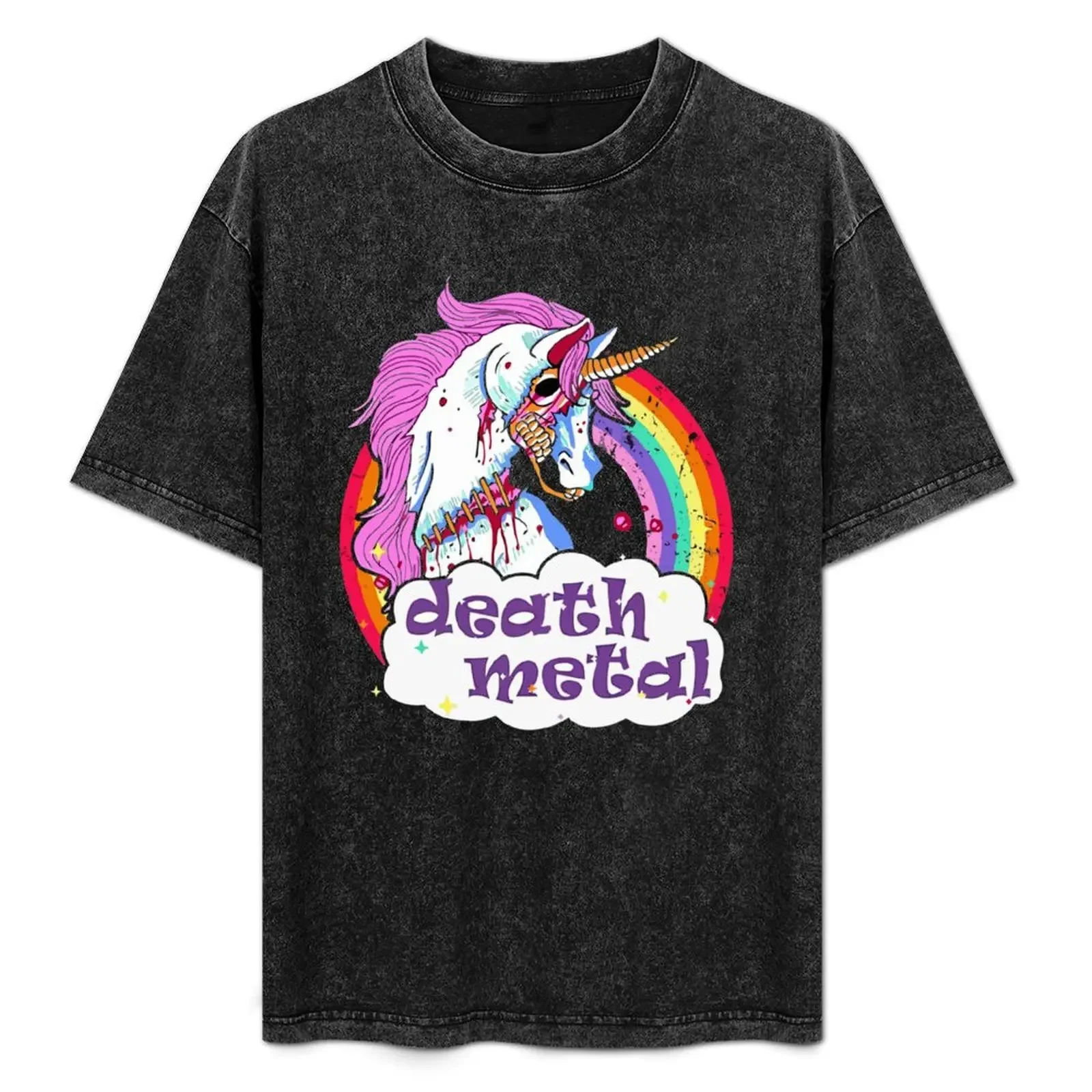 

Zombie Unicorn Death Metal T-Shirt quick-drying rapper graphic tees custom shirt summer clothes funny t shirts for men