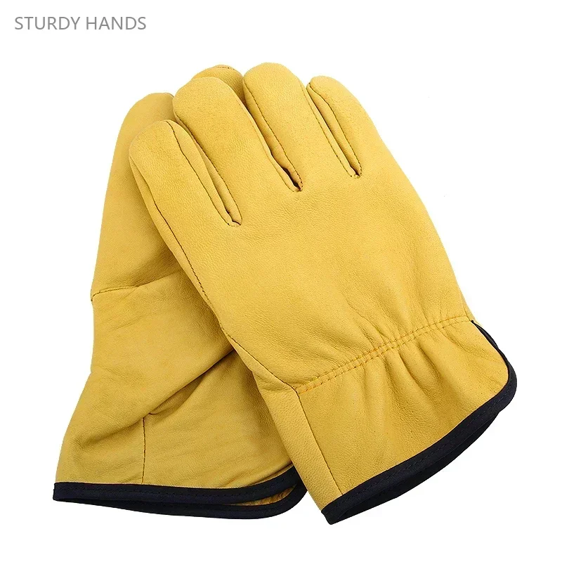 1 pairs of sheepskin insulated and anti scalding gloves for argon arc welding wear-resistant welding gloves work gloves