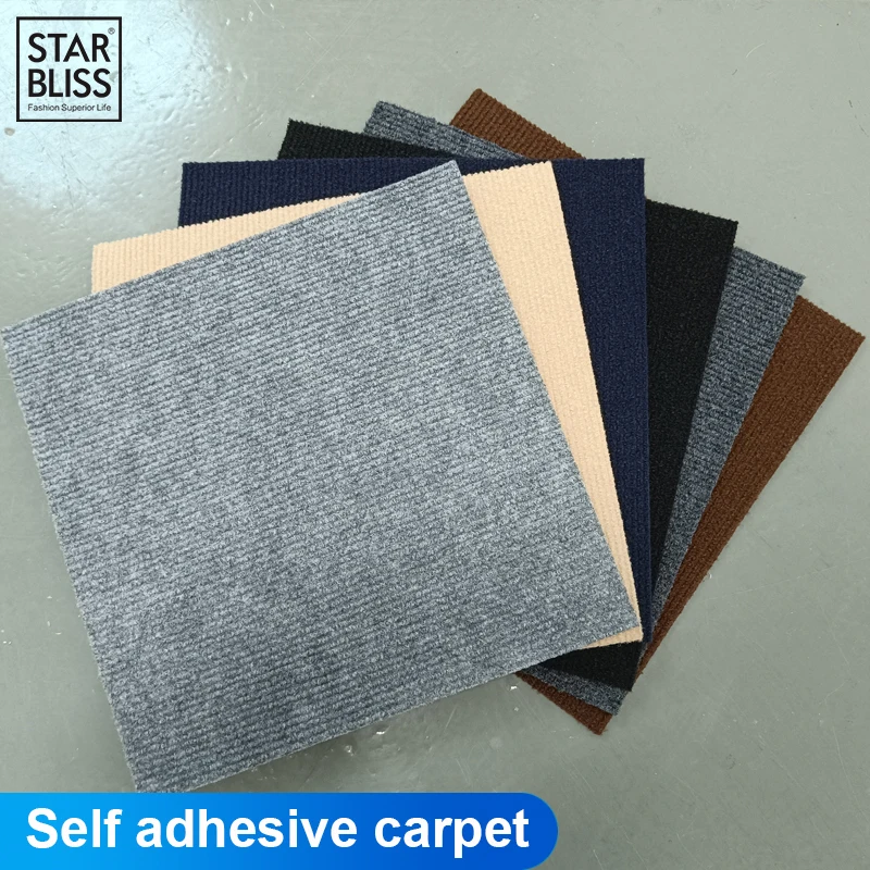 Self adhesive carpet 30x30cm living room carpet floor mat decor office carpet staircase anti-slip self adhesive floor sticker