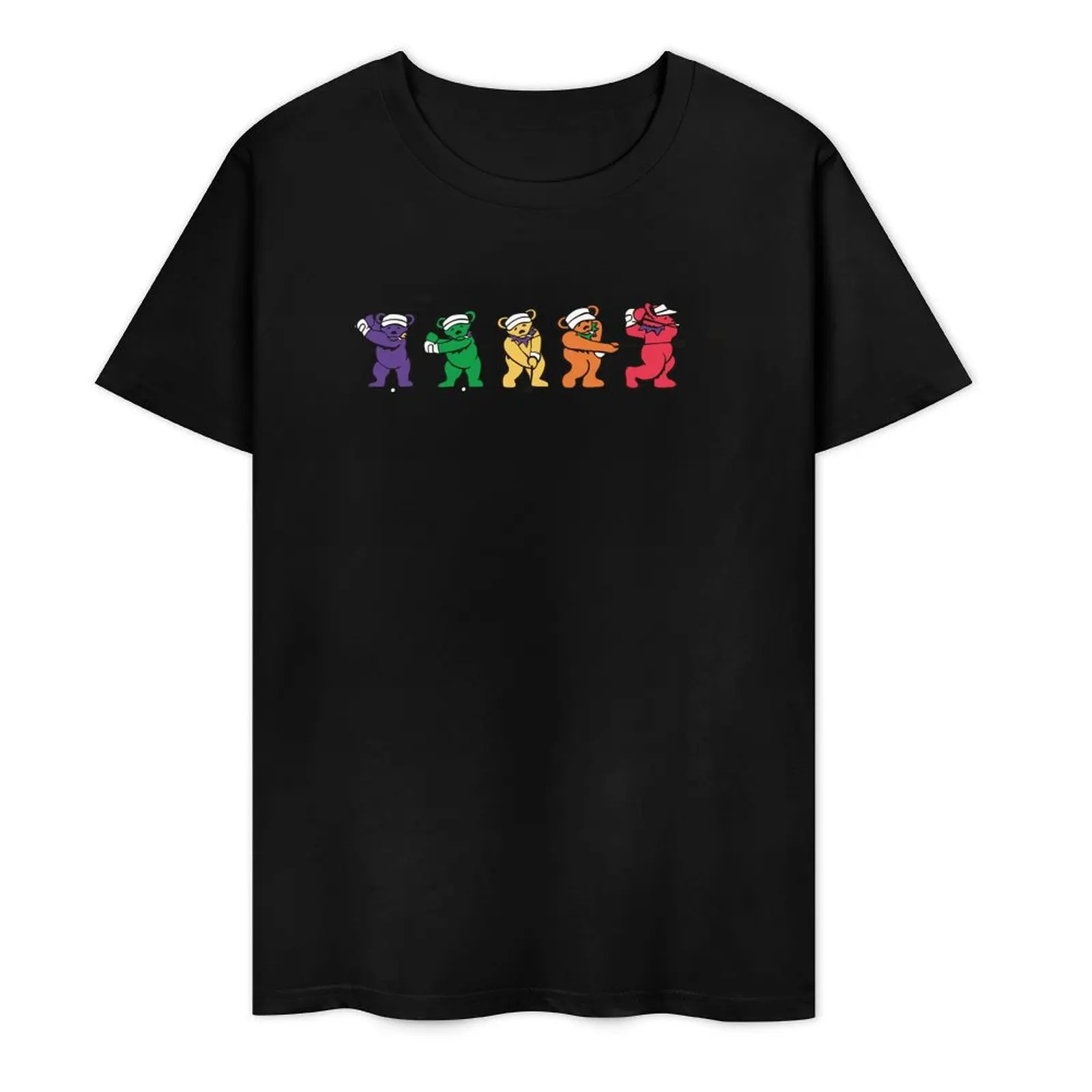 Dancing Bear Playing Golf T-Shirt blacks graphics mens graphic t-shirts big and tall