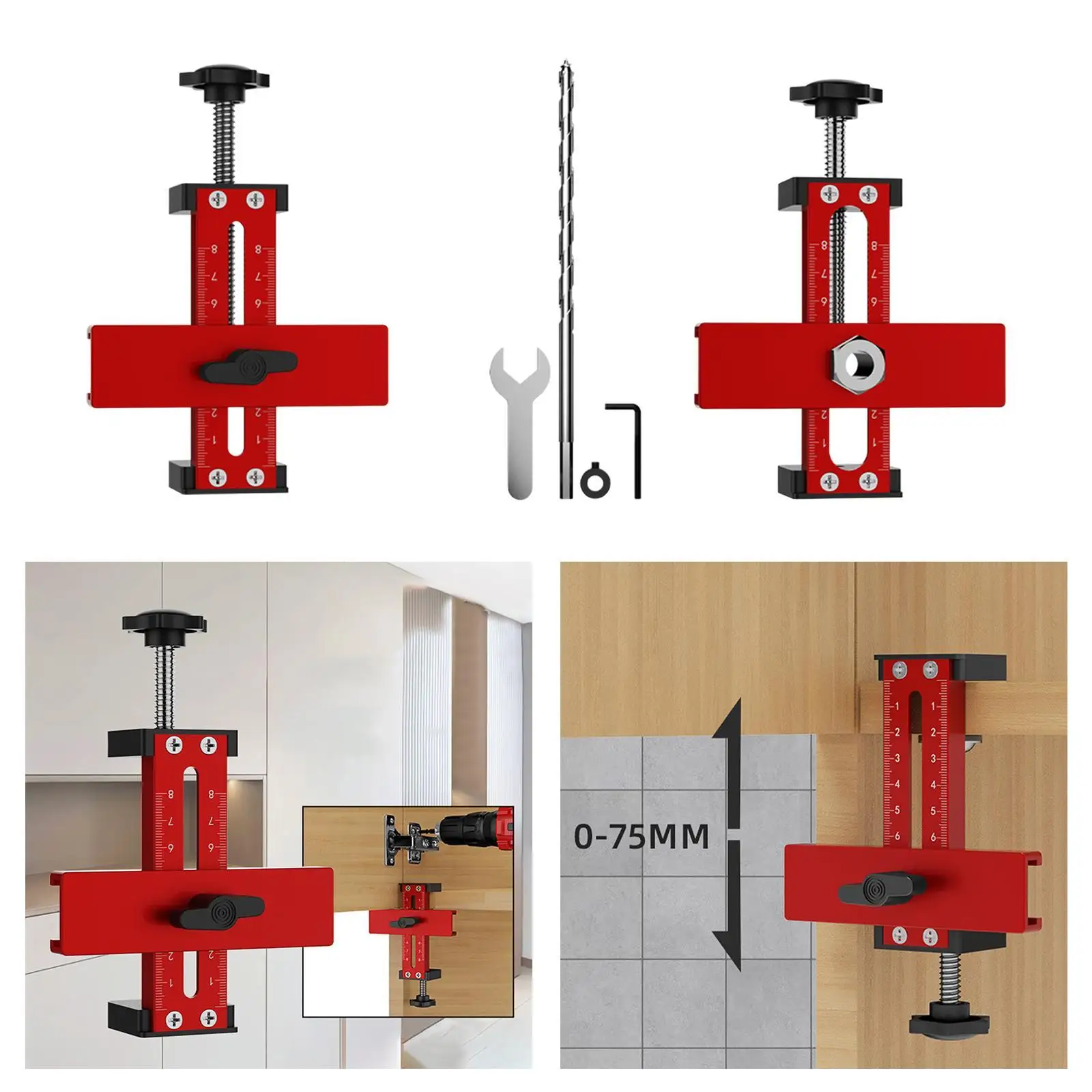 

Cabinet Door Mount Hardware Jig for Furniture Projects Locator Installing Clip Compact Easily Adjustable Versatile Panel Clip