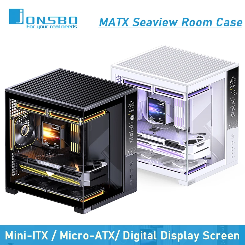 Pc Gaming Jonsbo - Jonsbo D34 Desktop MATX Mini-ITX Seaview