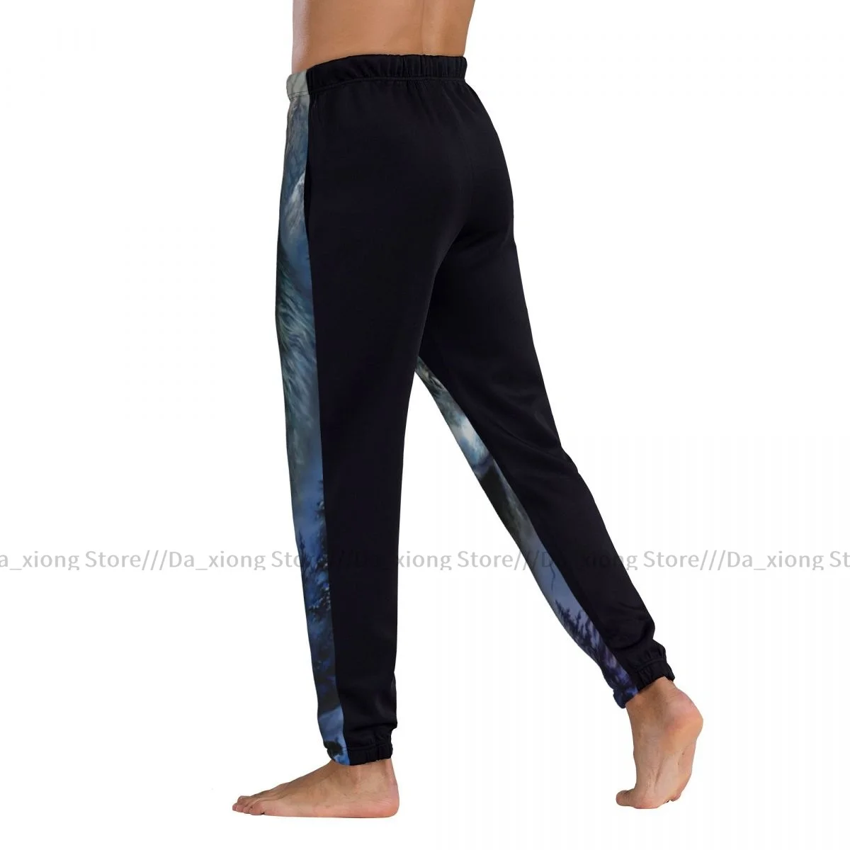 Pantalones de chándal informales para hombre, pantalón de gimnasio, Fitness, al aire libre, Wolf