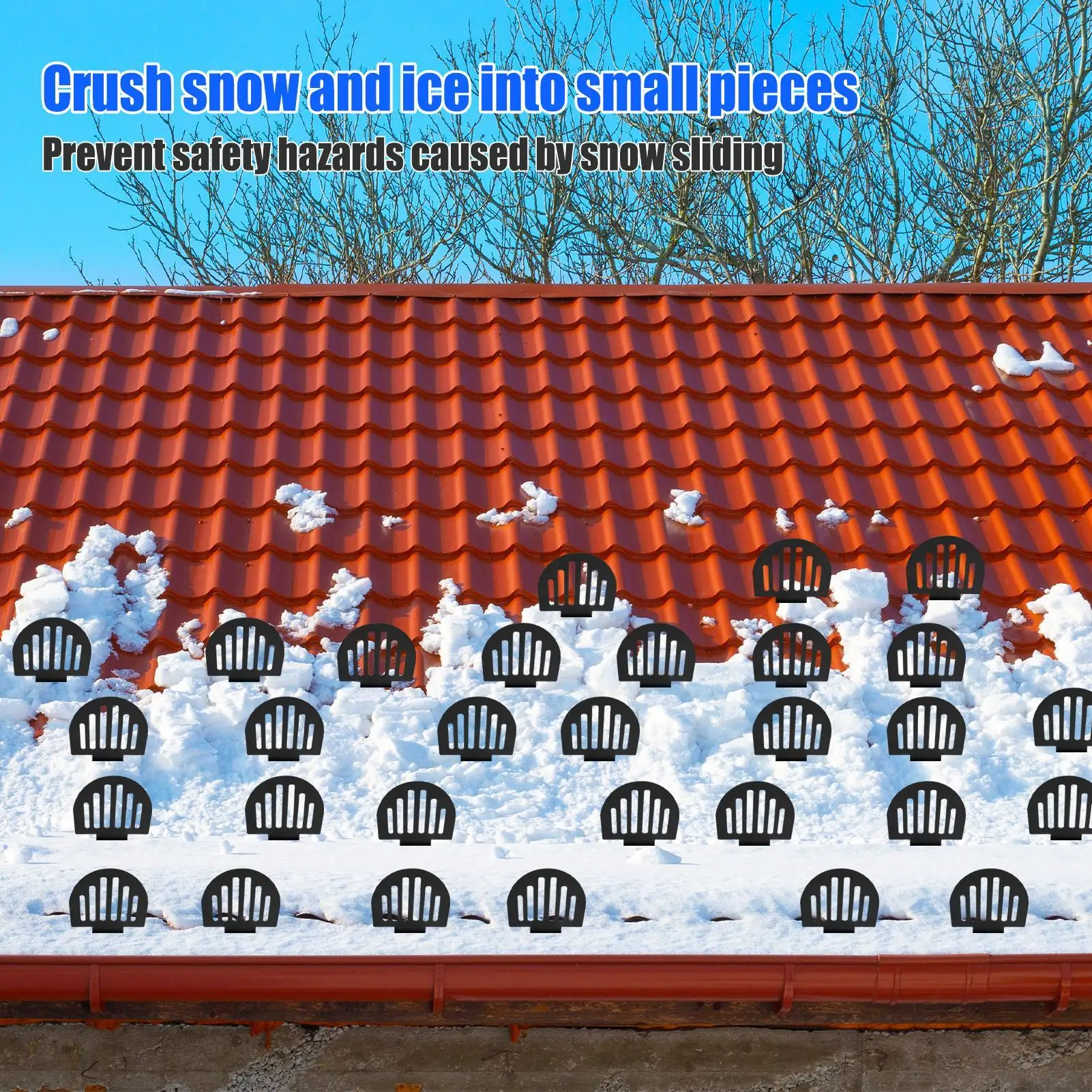 Snow Guards 25 Pieces Metal Roofing Ice Stop Block Standing Seam Roof Protection Stop Snow Ice For Residential Commercial Safety