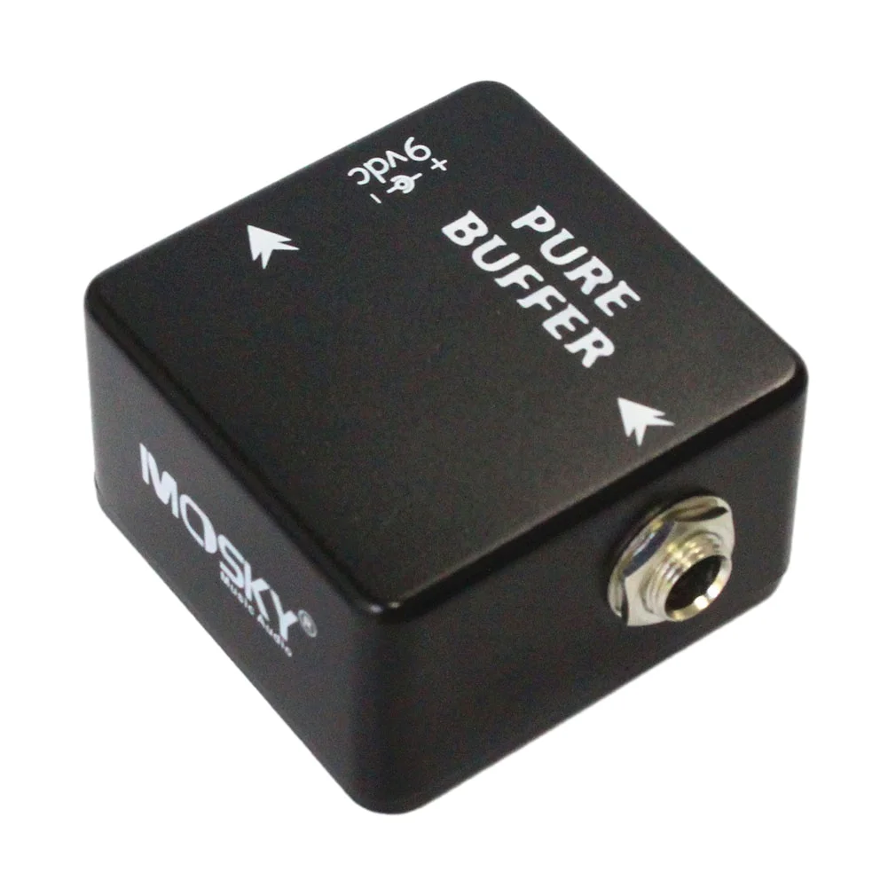 Full Metal Pure Buffer Effect Pedal for Guitar and Bass Eliminates Cable Capacitance Lightweight Design with 1/4 Connections