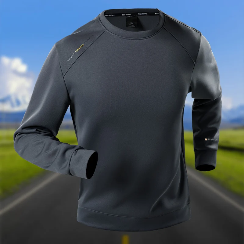 

Spring and Autumn Sportswear Men's Round-neck Pullovers Casual and Fashionable Middle-aged Elastic Cuffs Long Sleeves Large Size
