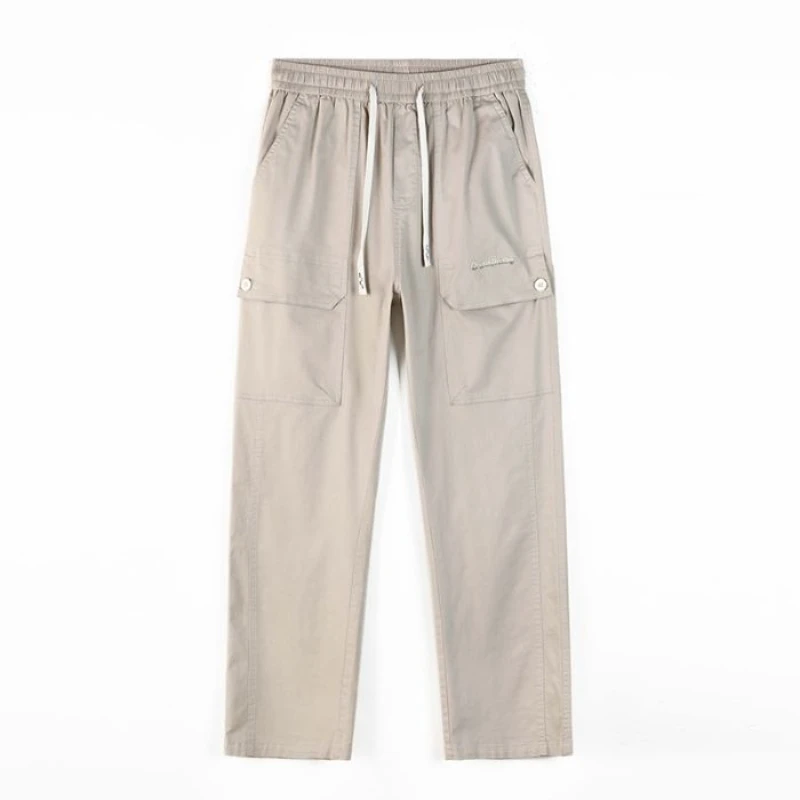 Jeans a gamba larga lavati stile giapponese Pantaloni da lavoro vintage da uomo Pantaloni casual larghi a gamba dritta estivi