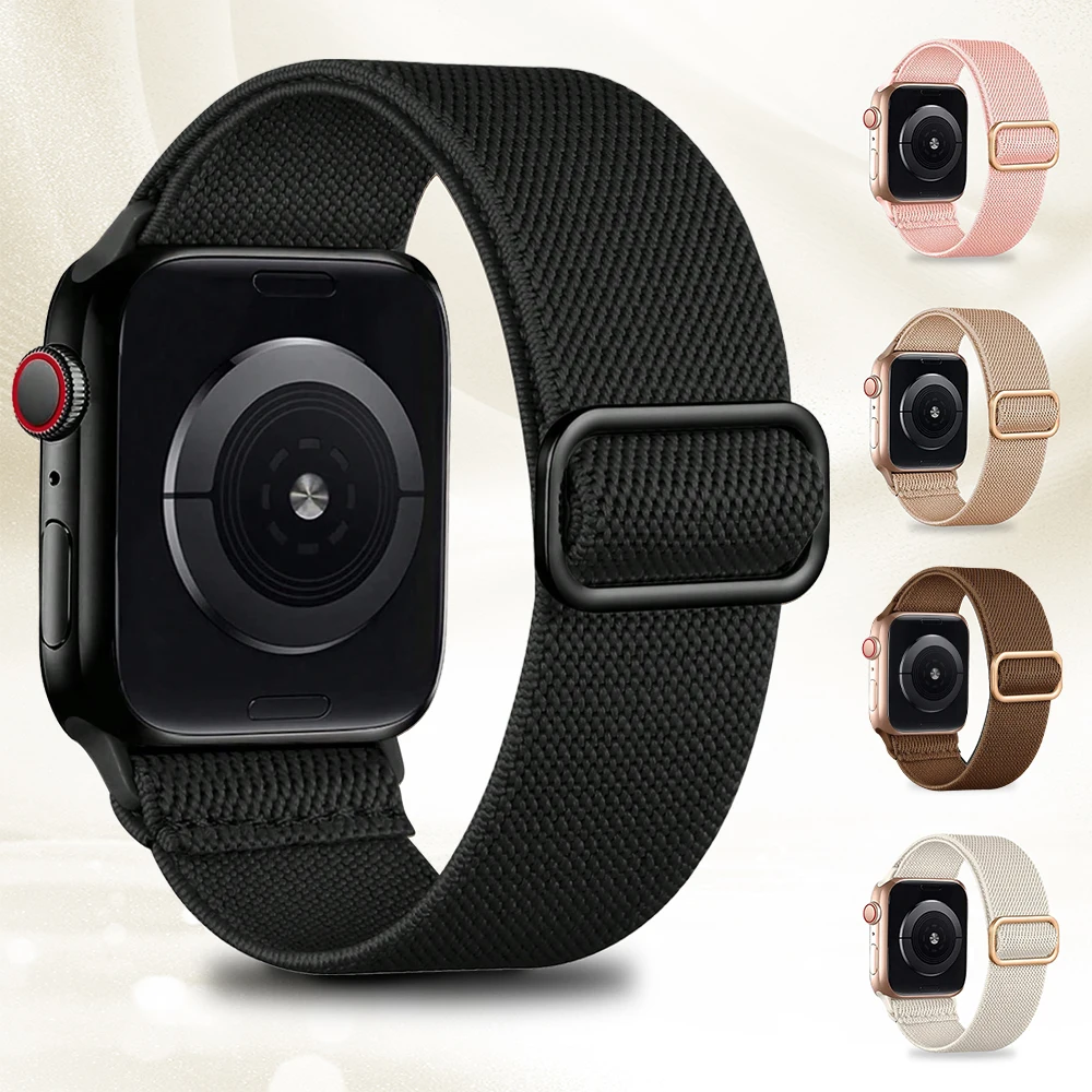 Pasek sportowy do Apple Watch 38/40/41/42/44/45/46/49mm, miękki, wygodny, oddychający nylonowy pasek, akcesoria do serii 11 10 9 8 7 6 5 4