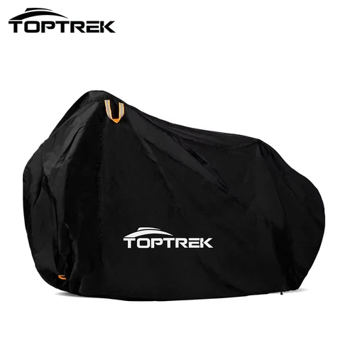 Toptrek-funda para bicicleta, almacenamiento al aire libre, impermeable, Anti-UV, 210D, Oxford, fundas de alta calidad para bicicletas, lluvia, nieve, protección contra el polvo